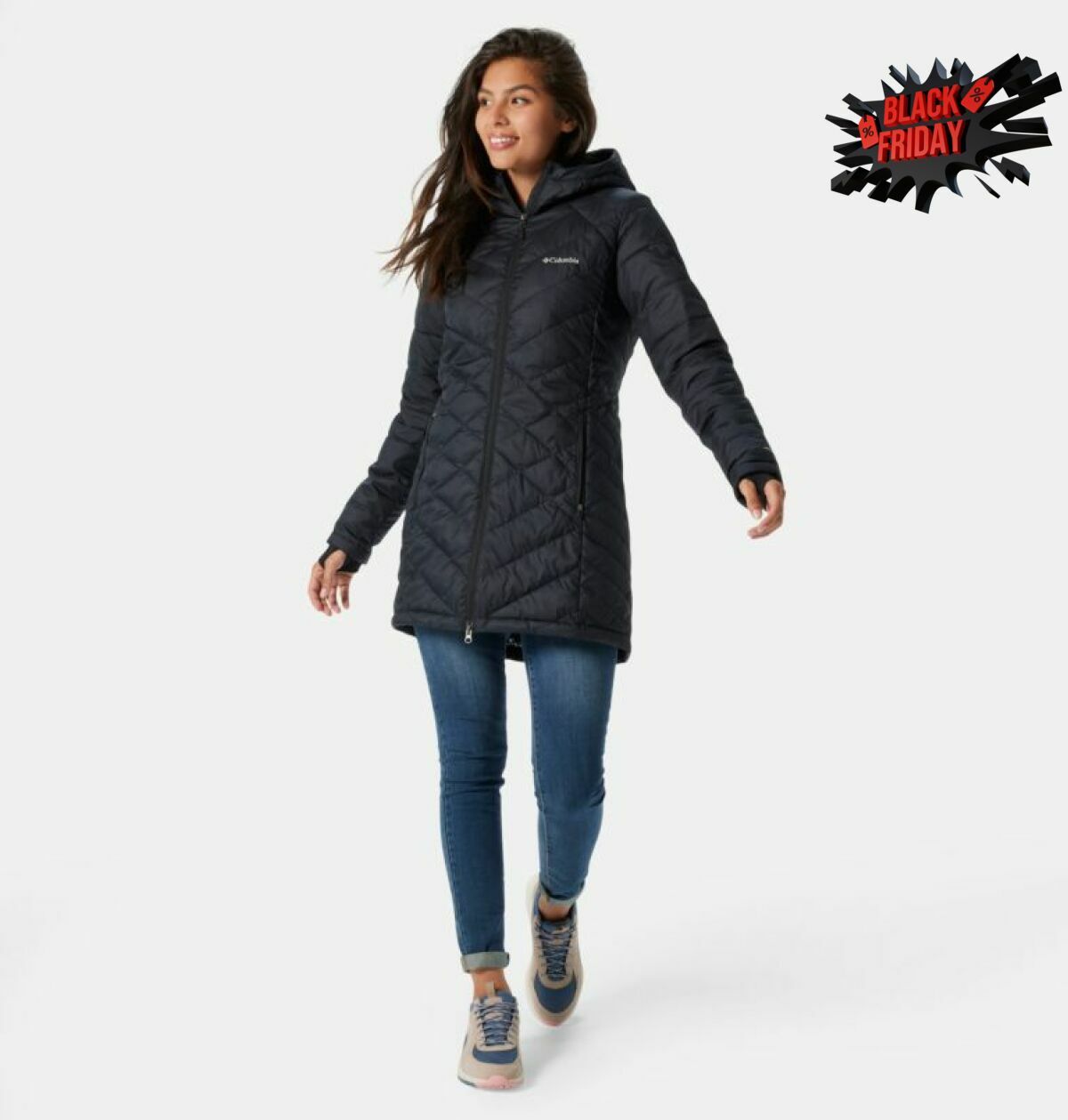 columbia heavenly long hooded jacket black friday