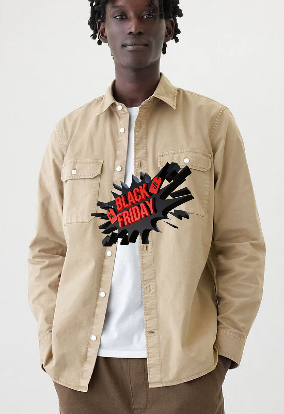 gap twill utility shirt black friday