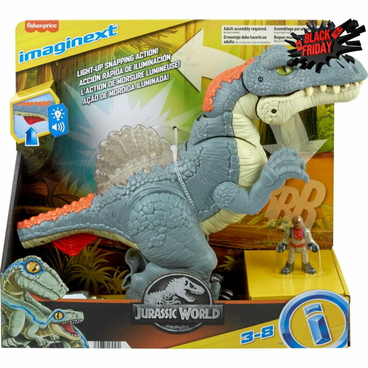 imaginext jurassic world spinosaurus black friday