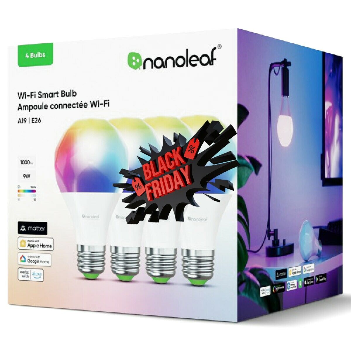 nanoleaf matter a19 smart bulb black friday