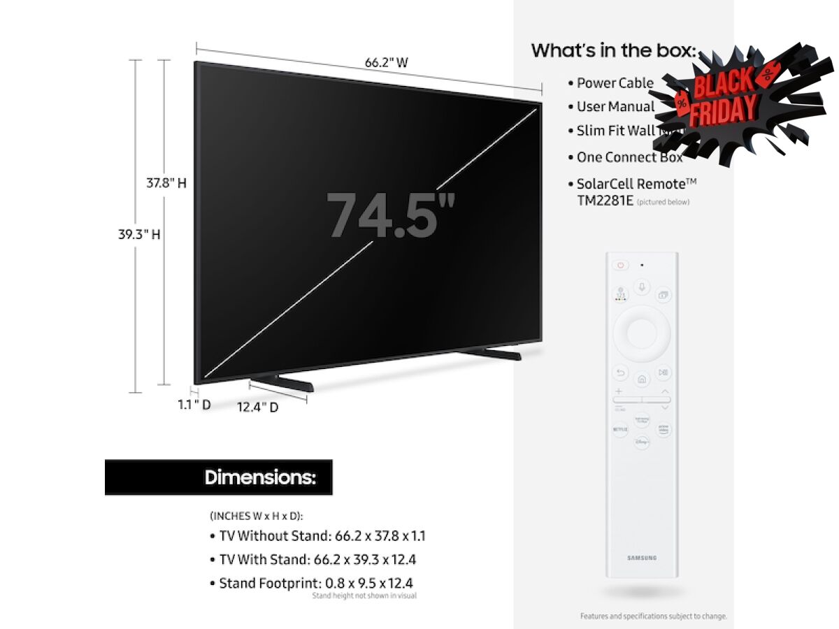 samsung 75 inch tv black friday