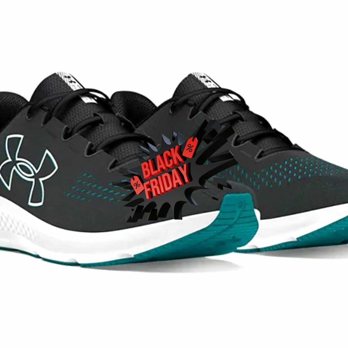 under armour charged pursuit big logo running shoes black friday